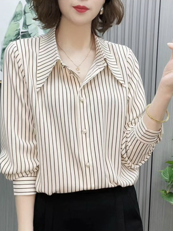 Women Fashion Over 60 - Lente zomer dun casual los overhemd