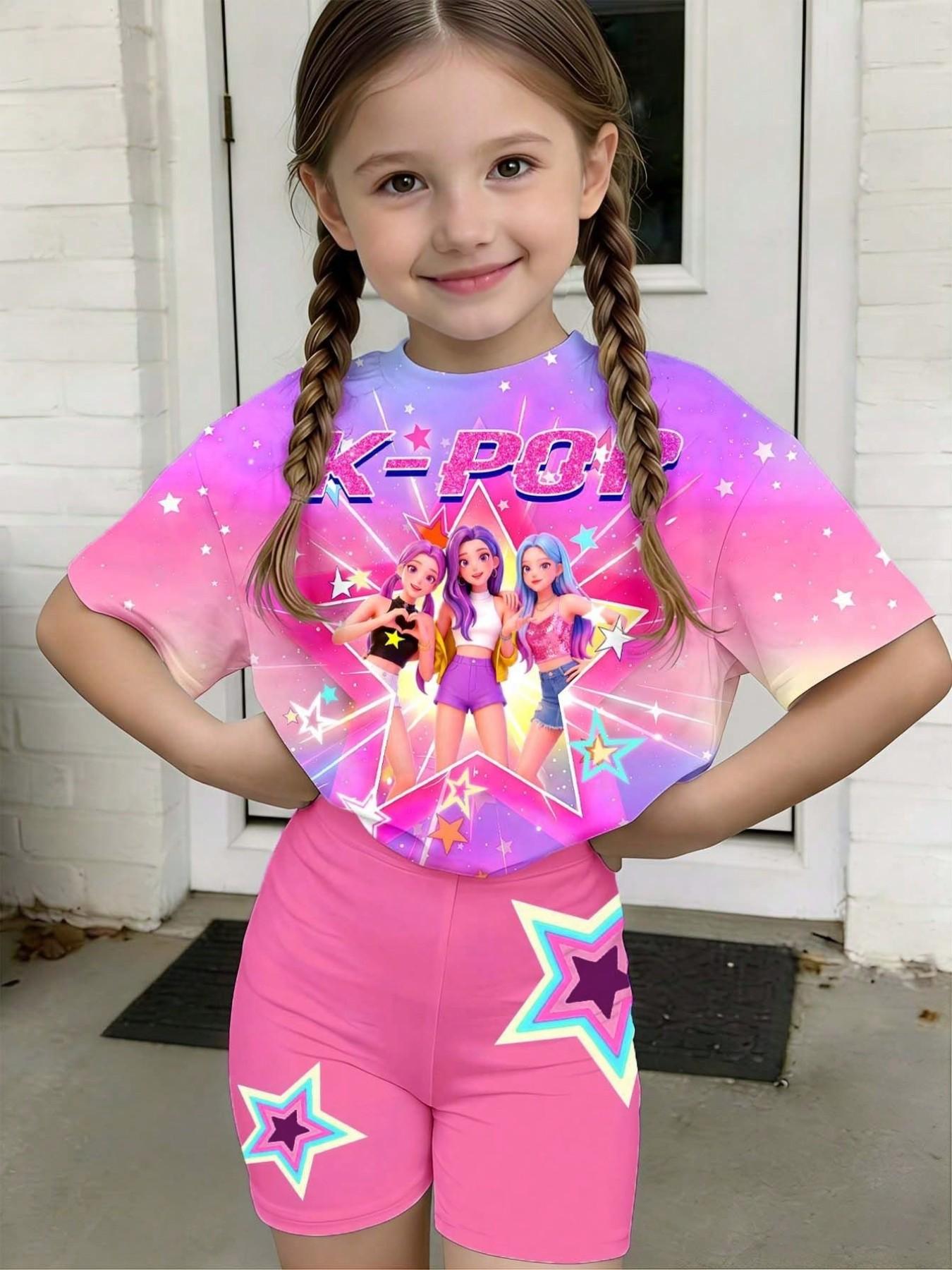 Tie Dye Two Piece - Trendy streetstyle tweedelige outfit voor meisjes