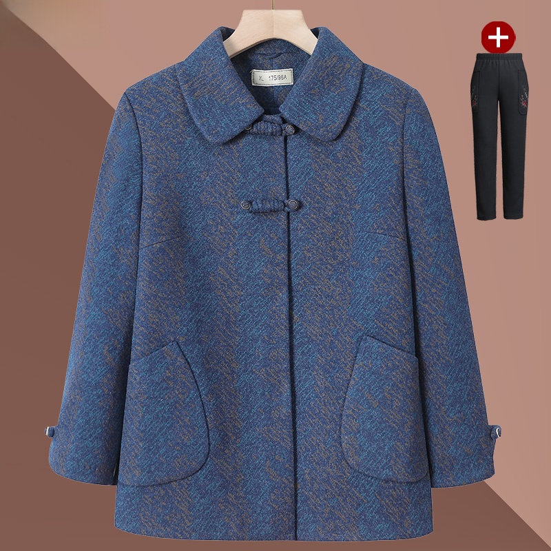 Women Fashion Over 60 - Lente Herfst Dunne bovenkledingset met lange