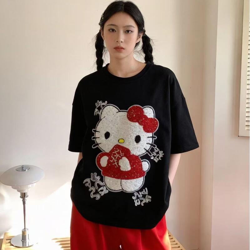 Women Fashion Styles - Leuke Korte Mouwen Hello Kitty Zomer