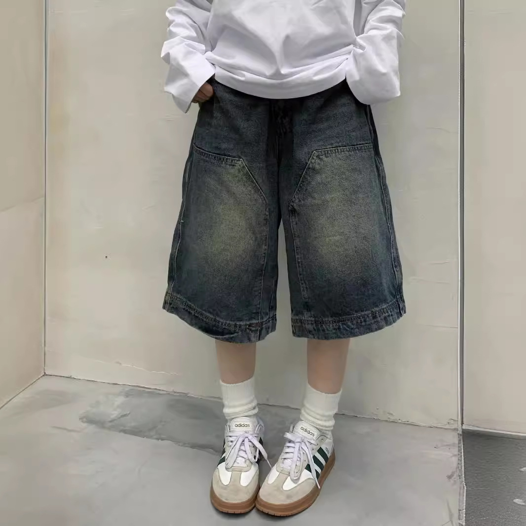 Women'S Fashion Trousers - Vrouwen Y2K Vintage Baggy Jean Shorts
