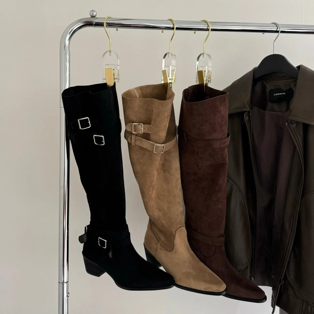 Women'S Fashion Trousers - Vintage Suede Vrouwen Broekspijpen Laarzen Mode
