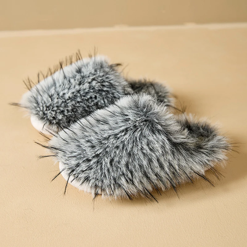 Women'S Fashion Winter 2026 - Winter Pluizige Damespantoffels Thuis Flats Luxe
