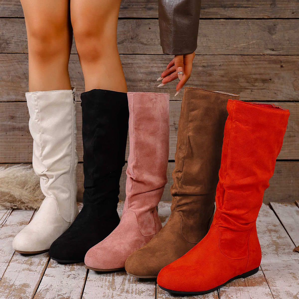 Women'S Fashion Winter 2026 - 2026 Nieuwe Mode Ronde Teen Suède