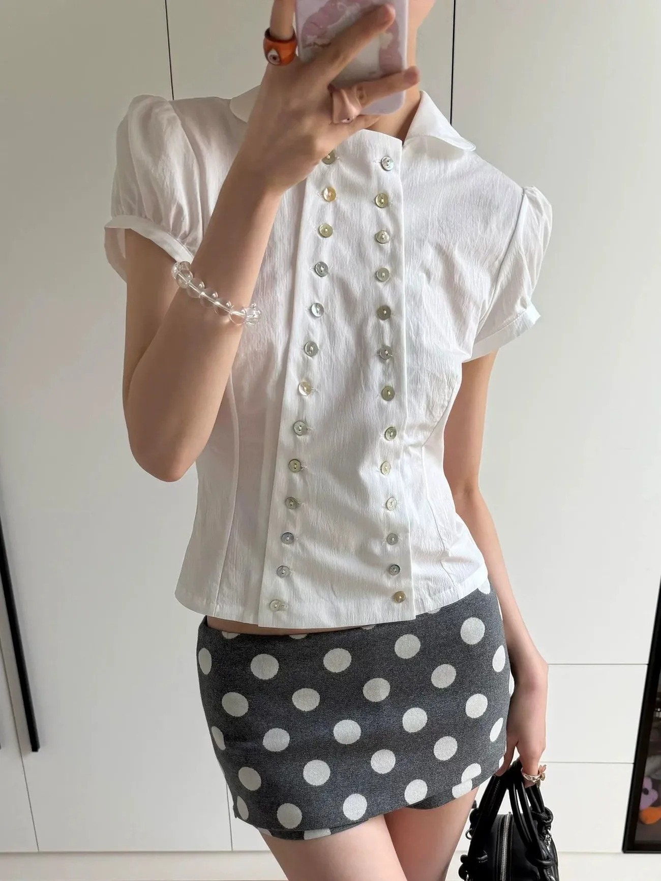Women'S Y2K Fashion Aesthetic - Y2K Esthetische Peter Pan Kraag Blouse