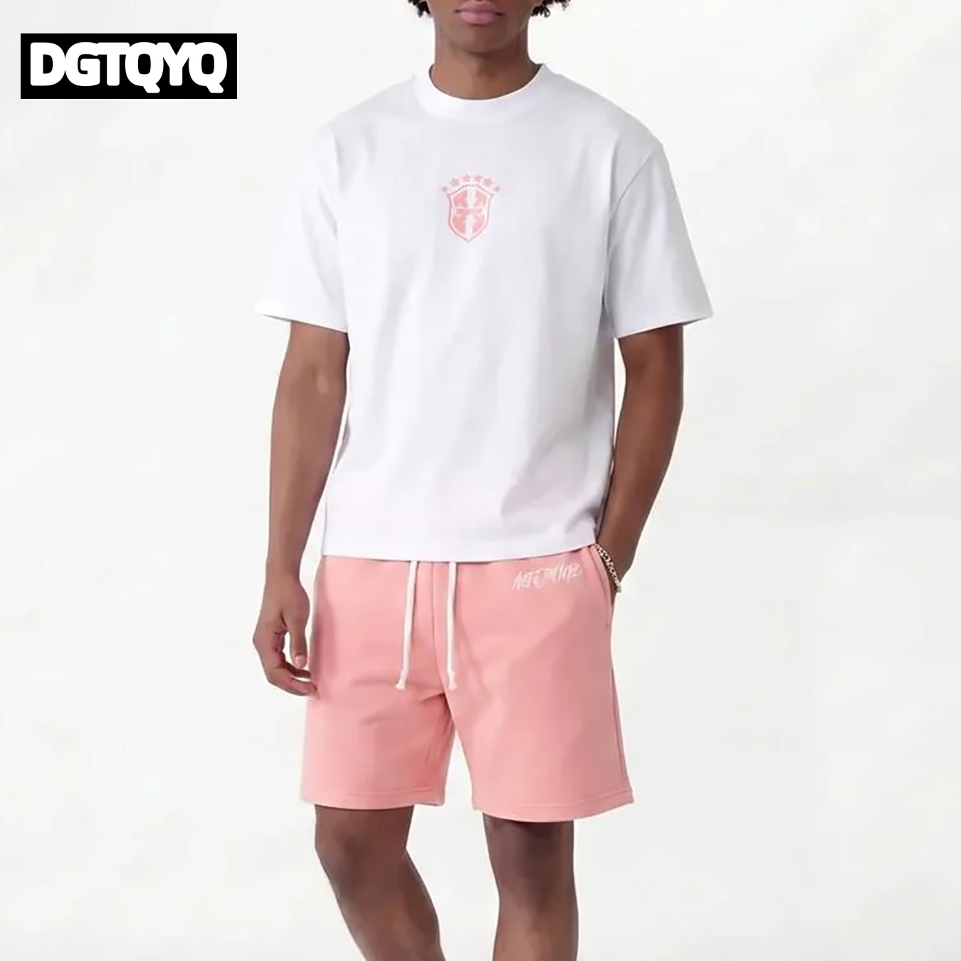 Women'S Fashion Q - Zomerse nieuwe roze geborduurde casual shorts