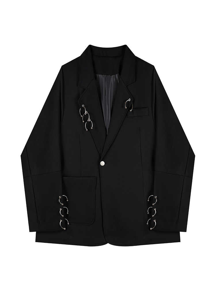 Blazer Women Oversized - Vrouwen Zwart Gothic Emo Herfst Blazer