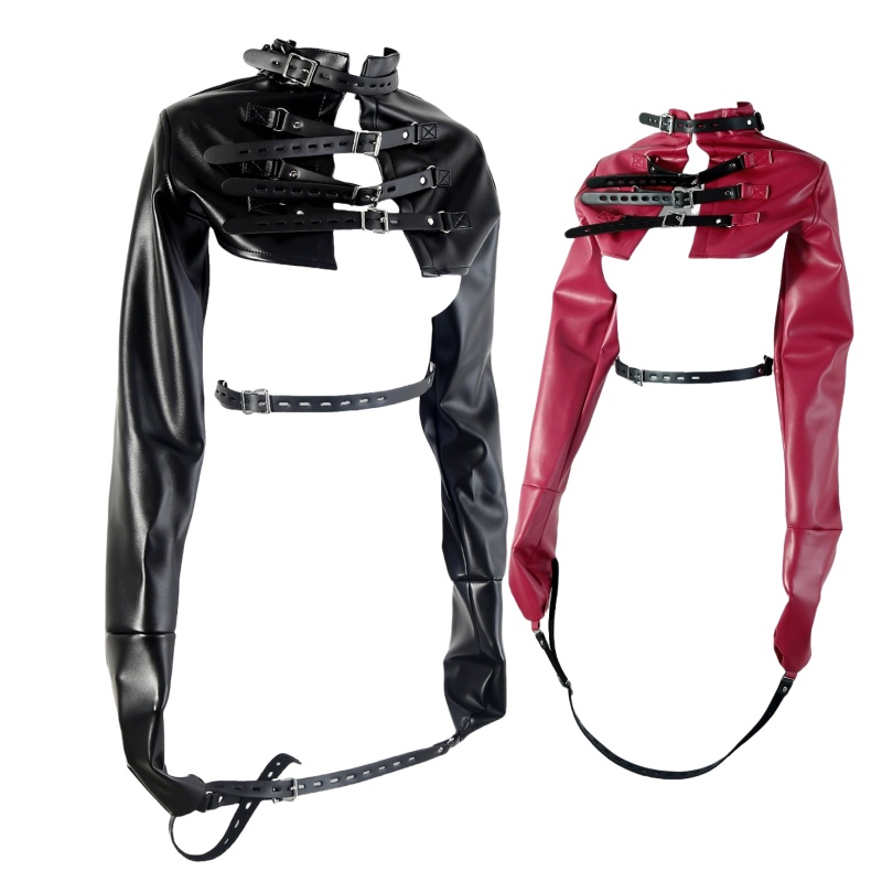 Women'S Fashion Leather Jacket - BDSM lederen body binder jas met