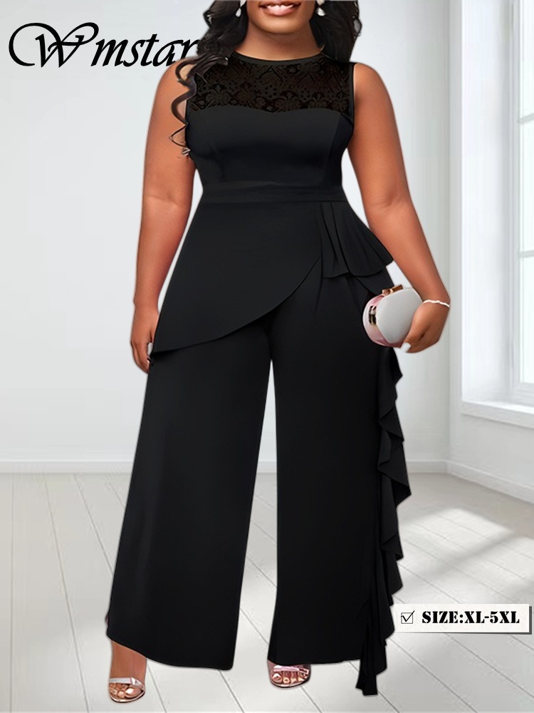 Women'S Fashion Trousers - Wmstar Jumpsuit Vrouwen Mouwloze Bodysuit Kant