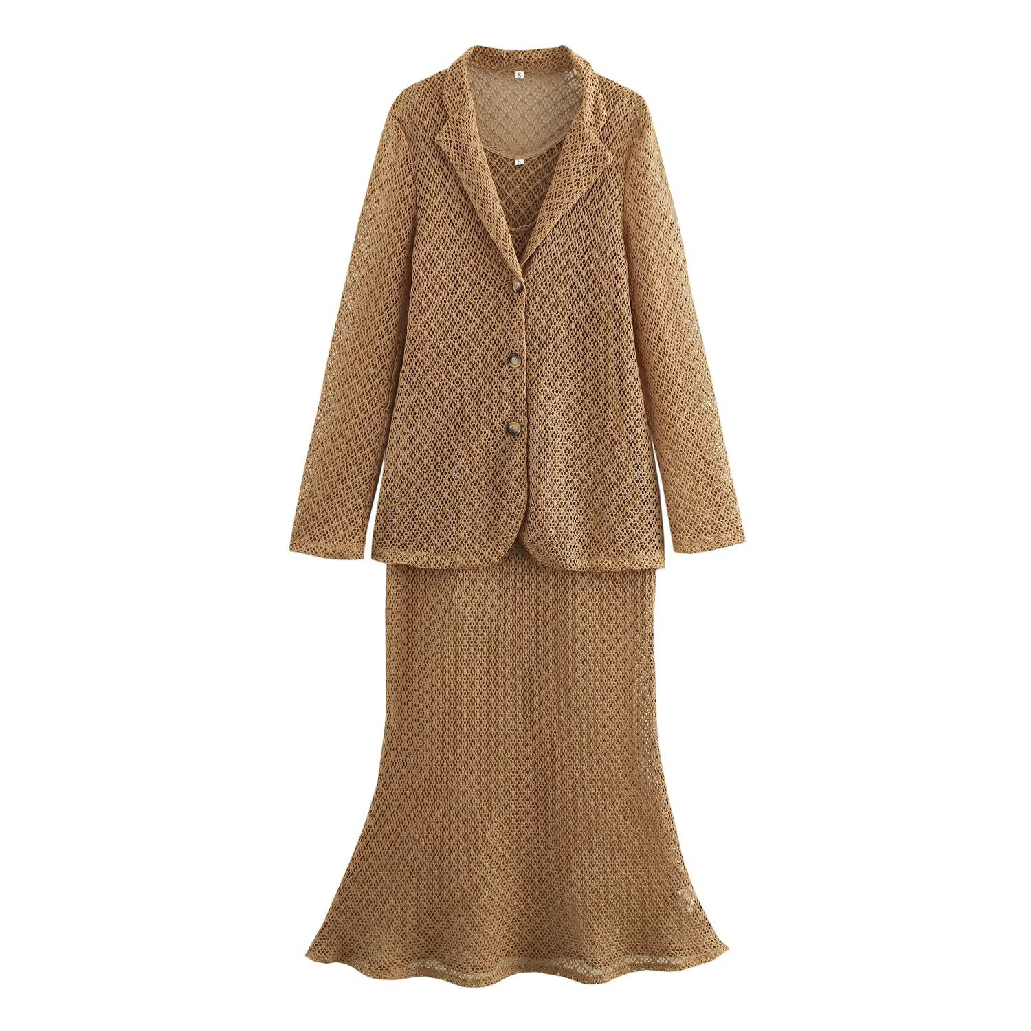 Longline Cardigan Knit - 2025, vroege lente nieuwe Europese mode,