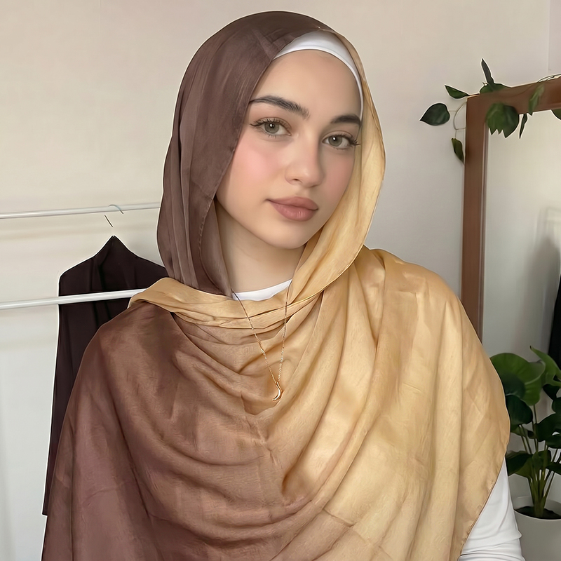 Women Fashion Wear - Mode Moslim Hijab Ombre Sjaal Zachte