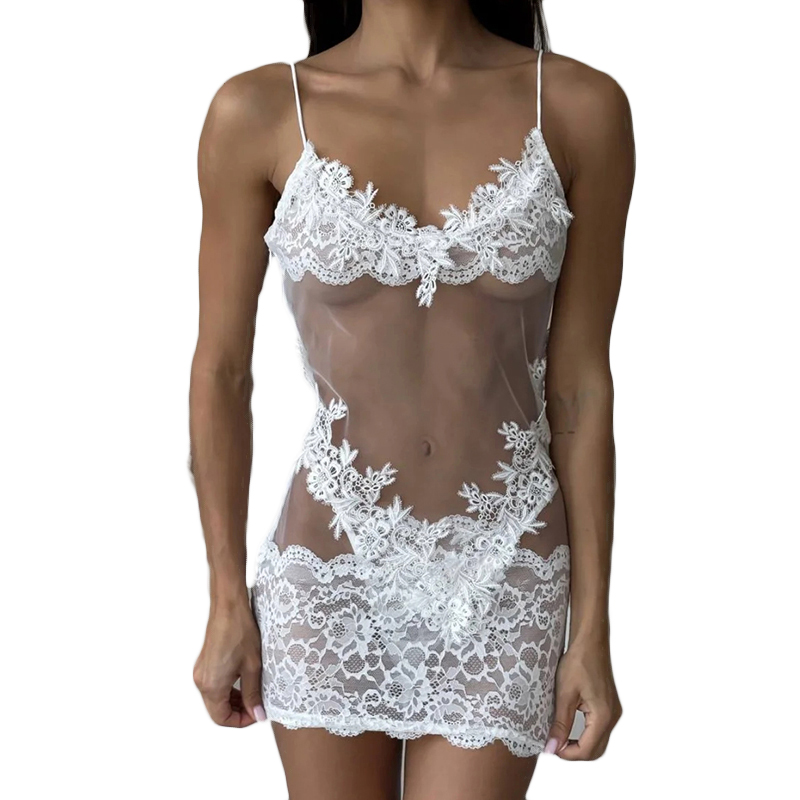 Women'S Fashion Line - Sexy Kant Chemise Nachtjapon Vrouwen Sheer