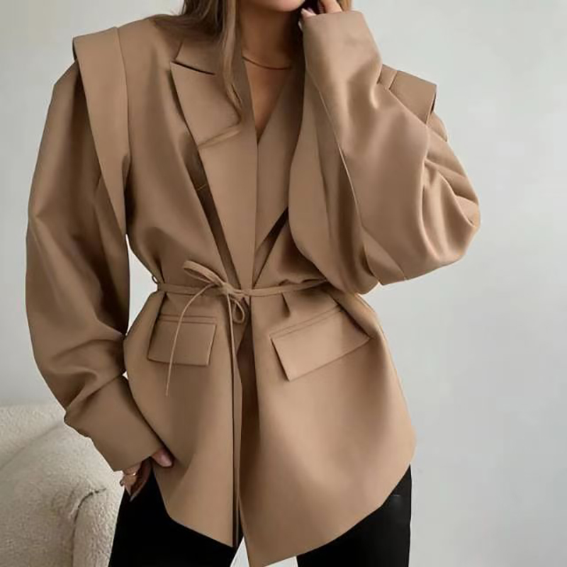 Blazer Women Oversized - Oversized blazerjack dames casual effen kraag