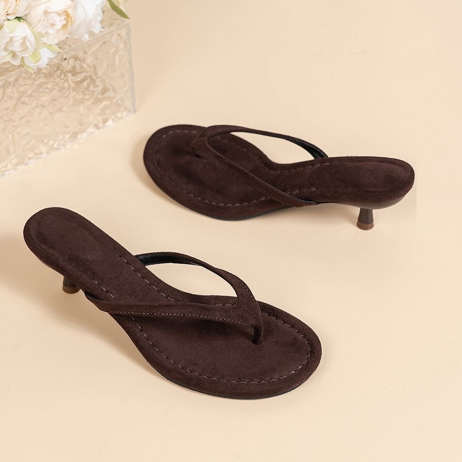 Women'S Fashion Line - Nieuwe imitatie suède sandalen met hoge