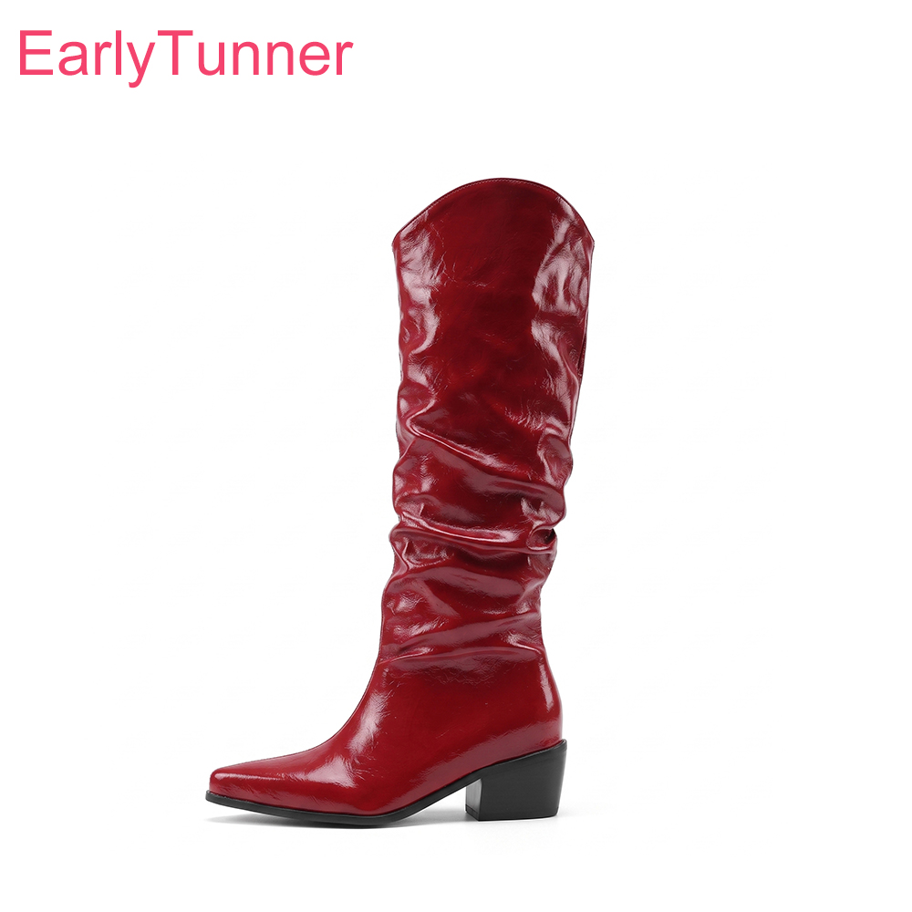 Women'S Fashion Winter 2026 - Wintermode 2026 Dames Kniekouslaarzen Hoge Blokhakken