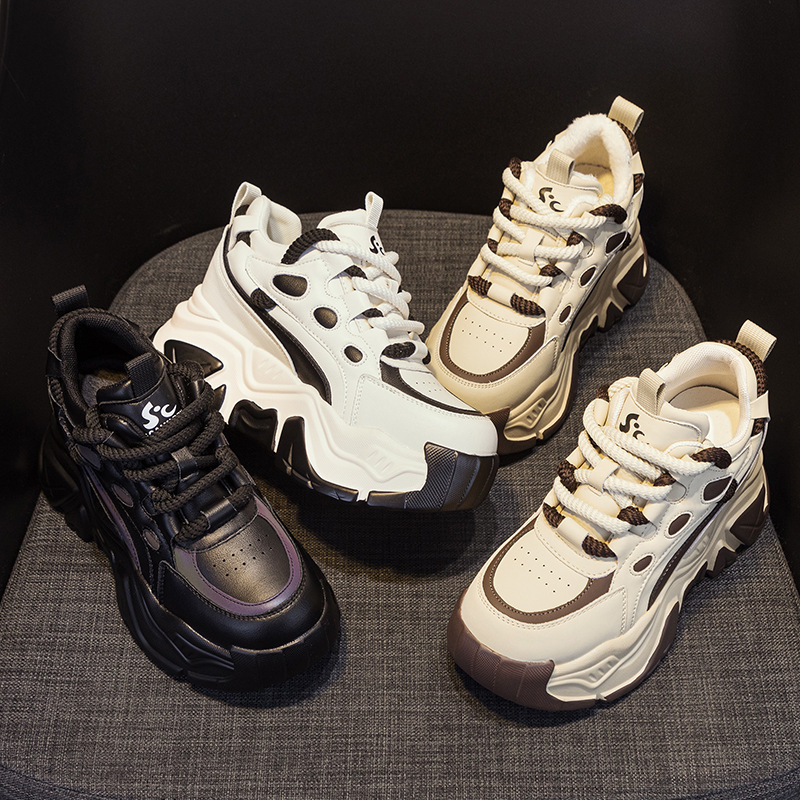 Sneakers Fashion Women - 2026 Nieuwe leren schoenen met binnenverhoging