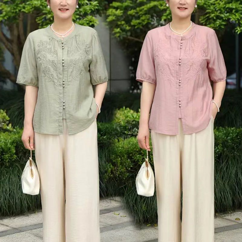 Women Fashion Over 60 - Nieuwe 2026 Chinese stijl geborduurde mommy