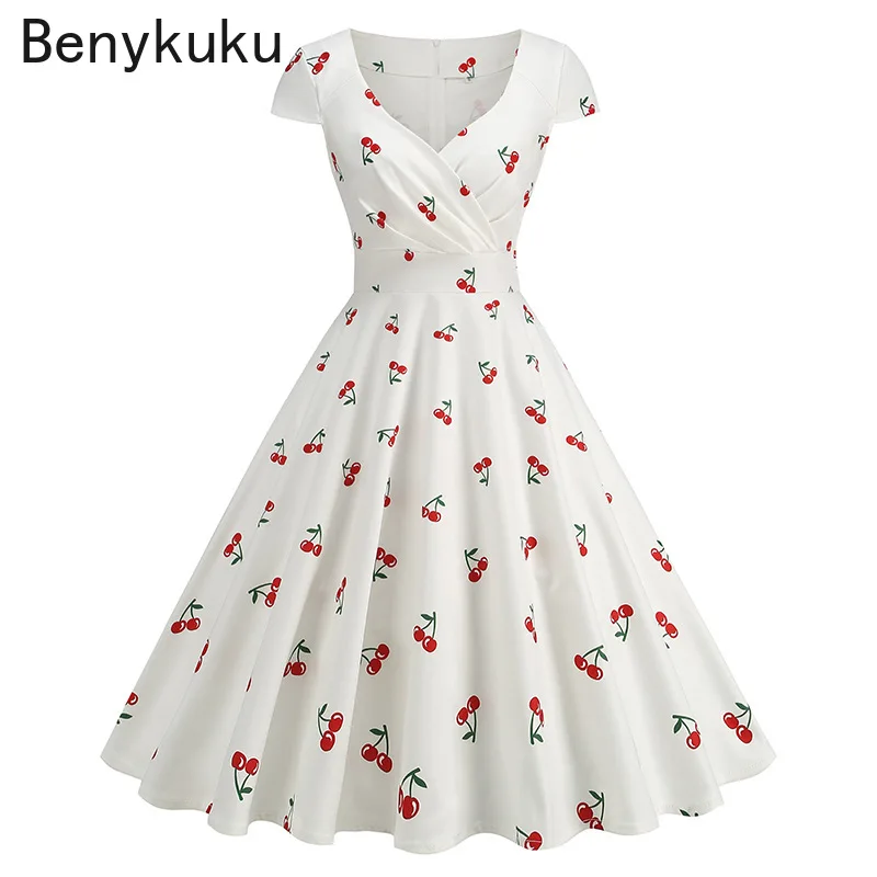 Print Cherry Zonnebloem 50s 60 - Women'S Fashion Of The 50S recensie en prijs