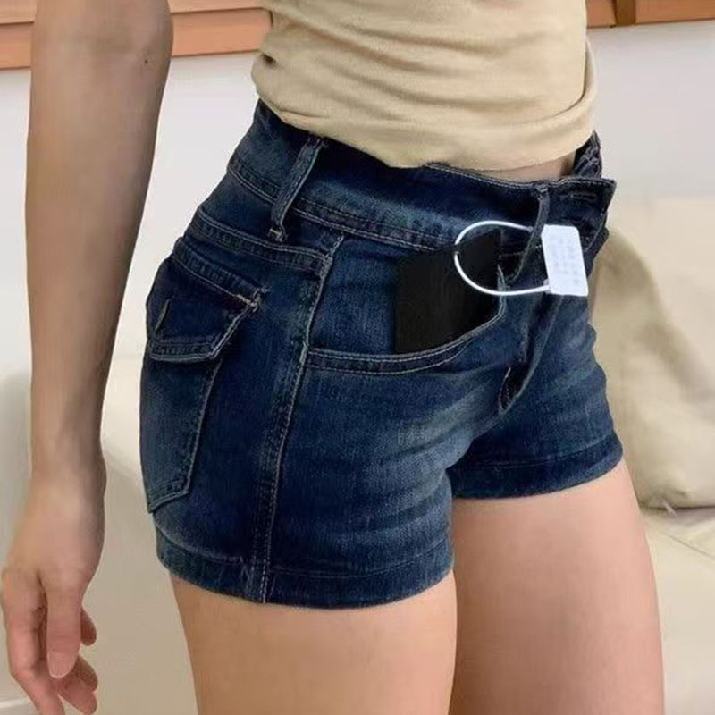 Dames Deep Blue Retro Y2K Jean - Denim Shorts Women recensie en prijs