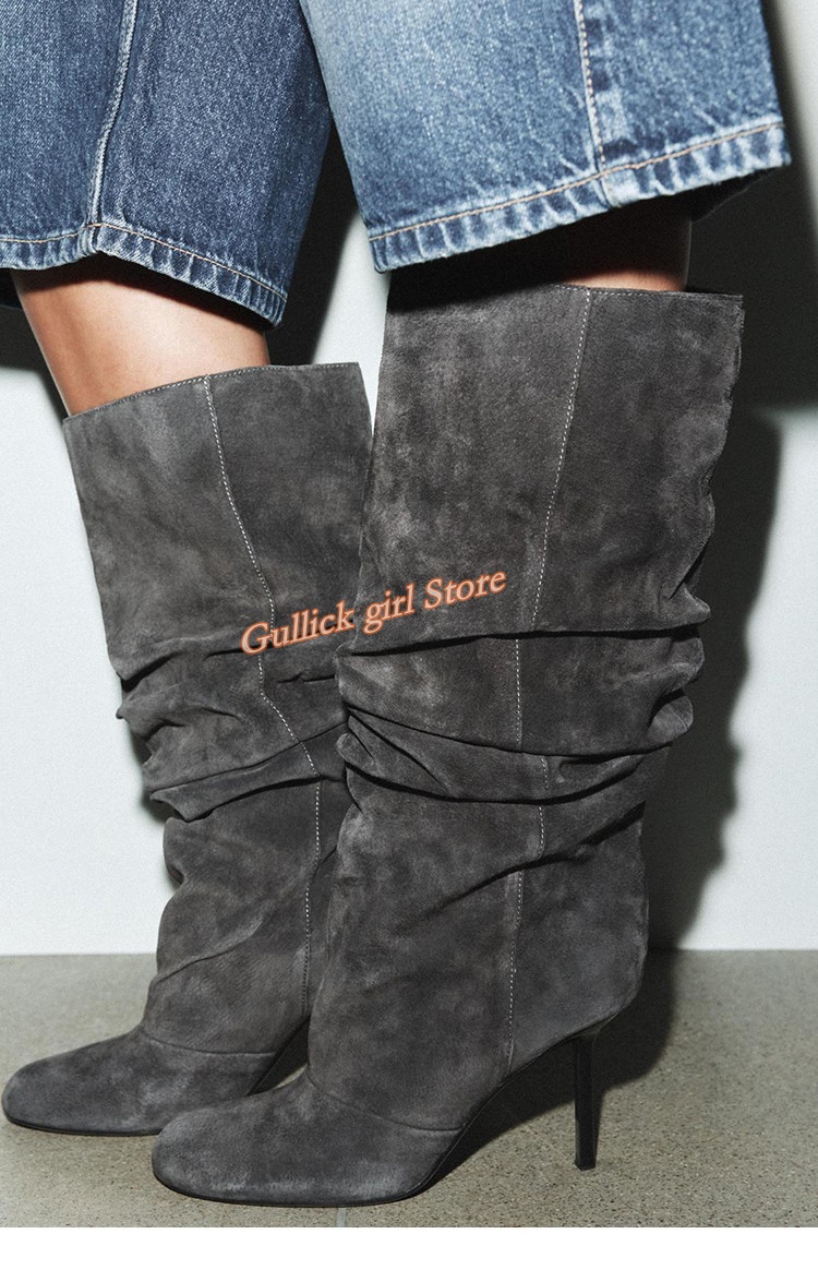 Suède slouchy kniehoge laarzen - Women'S Fashion Winter 2026 recensie en prijs