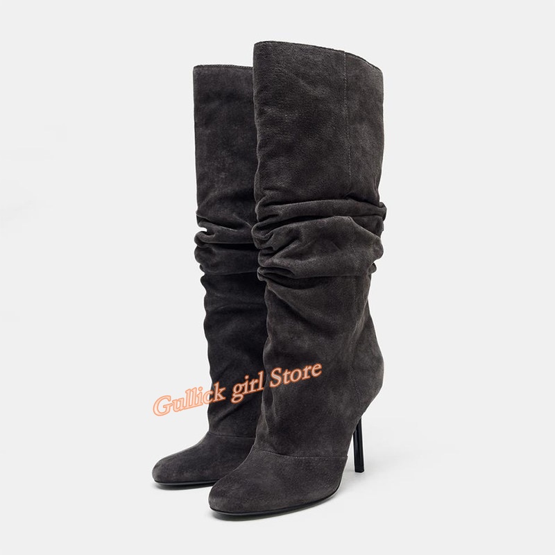 Suède slouchy kniehoge laarzen - Women'S Fashion Winter 2026 recensie en prijs