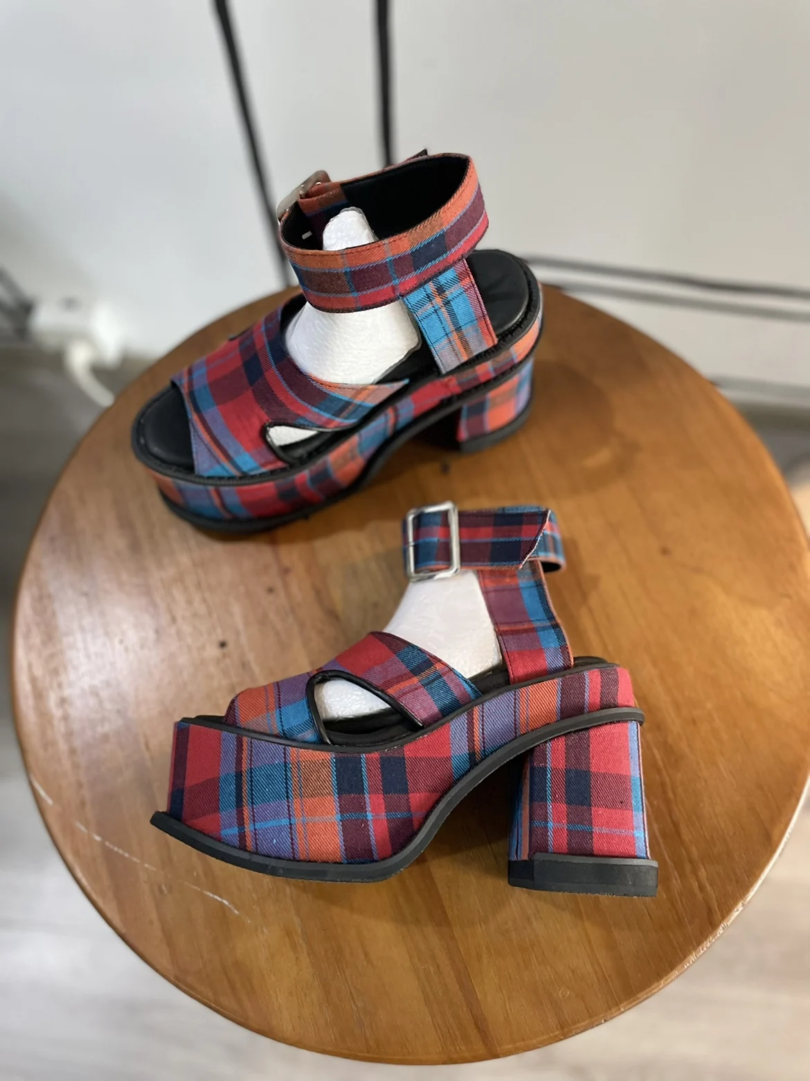 Platform Geruite Gesp Riem San - Women Fashion Show recensie en prijs