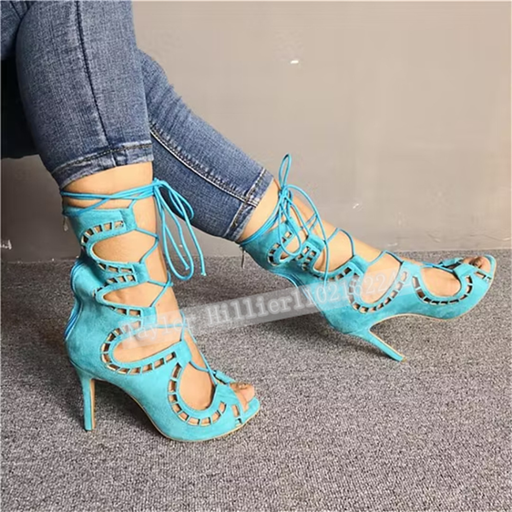 Blauwe open teen sandalen met  - Women Fashion Show recensie en prijs