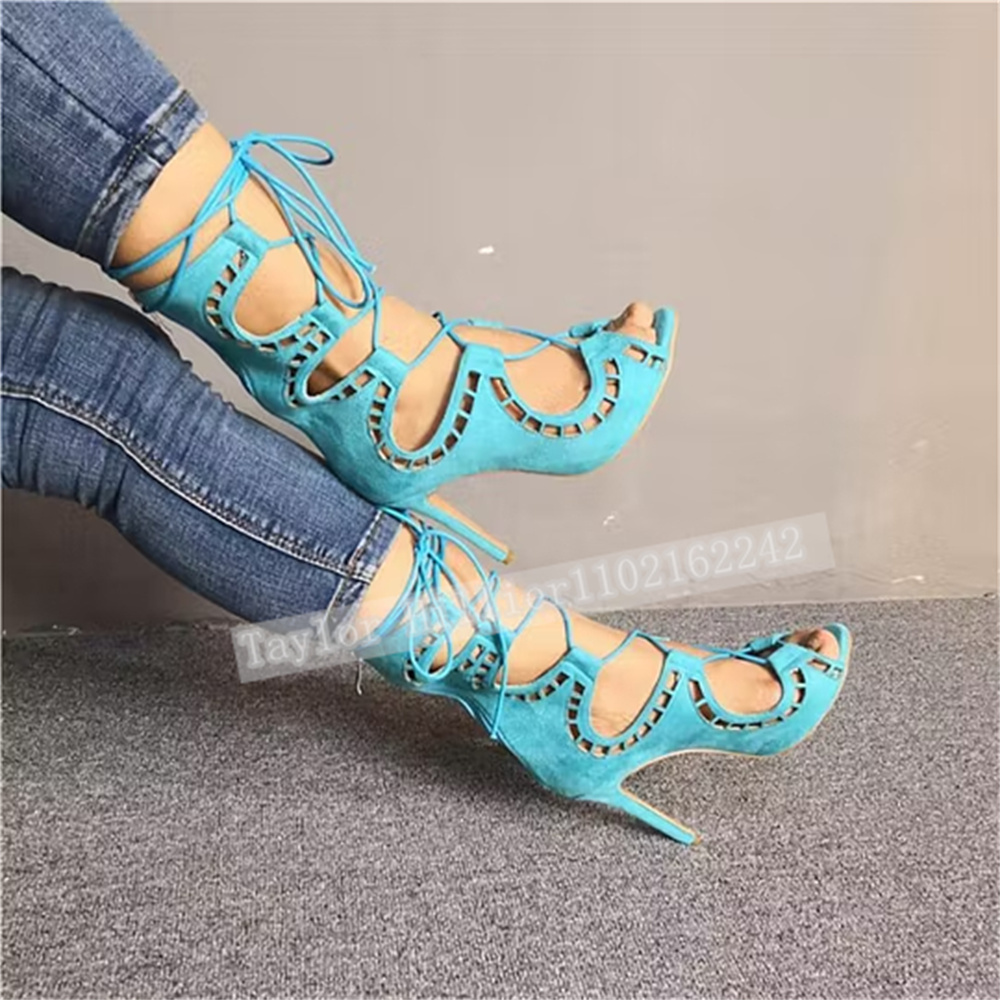 Blauwe open teen sandalen met  - Women Fashion Show recensie en prijs