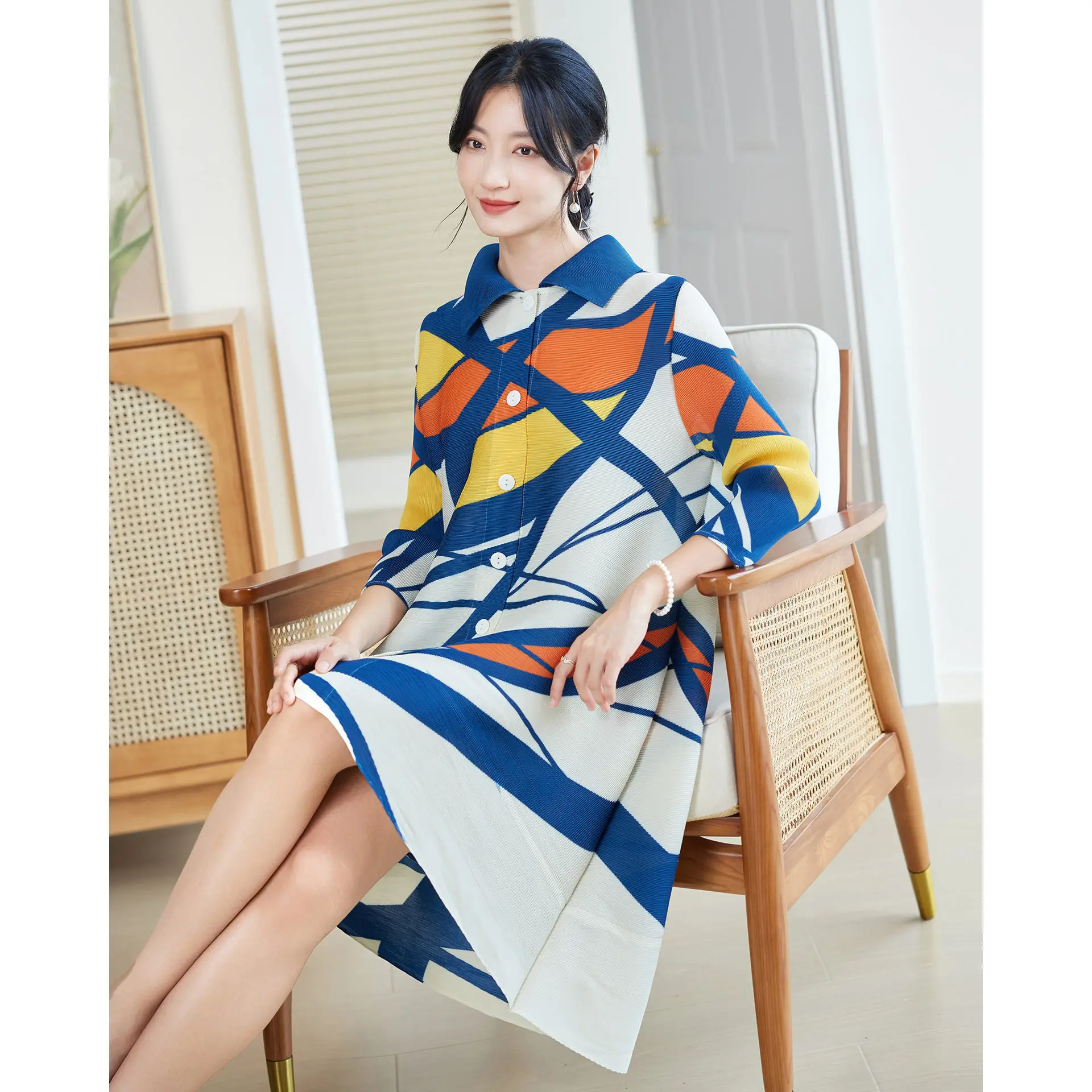 Miyake-stijl geplooide jurk vo - Longline Cardigan Knit recensie en prijs