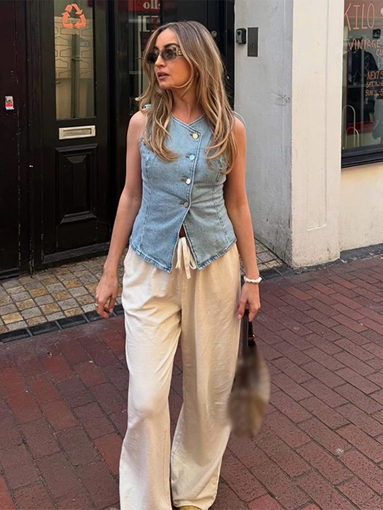 CPSYMYM Elegante Denim Vest Ro - Denim Shorts Women recensie en prijs