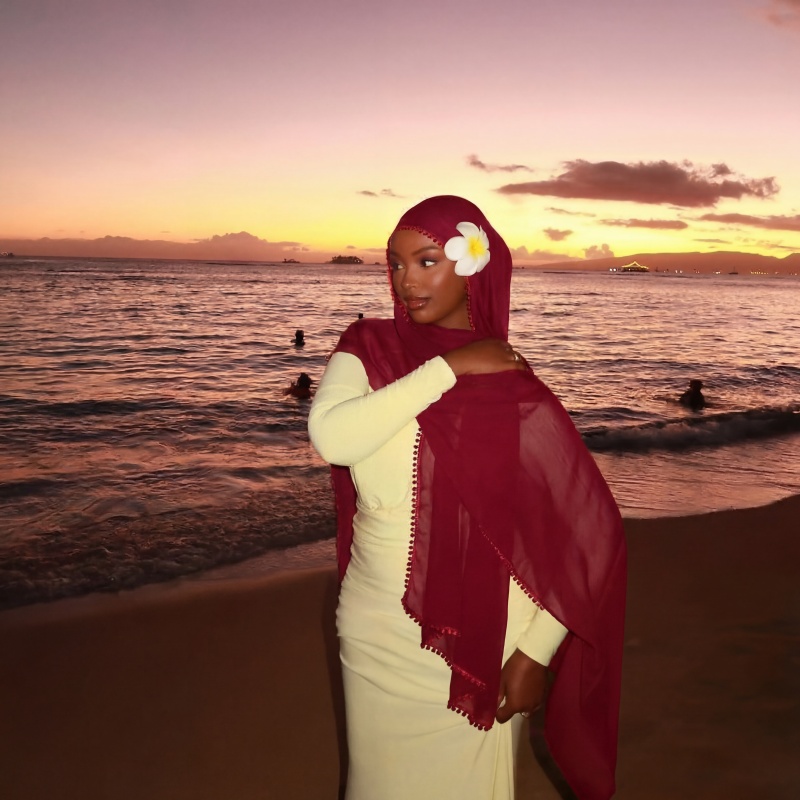Chiffon moslim hijab delicate  - Women Fashion Wear recensie en prijs