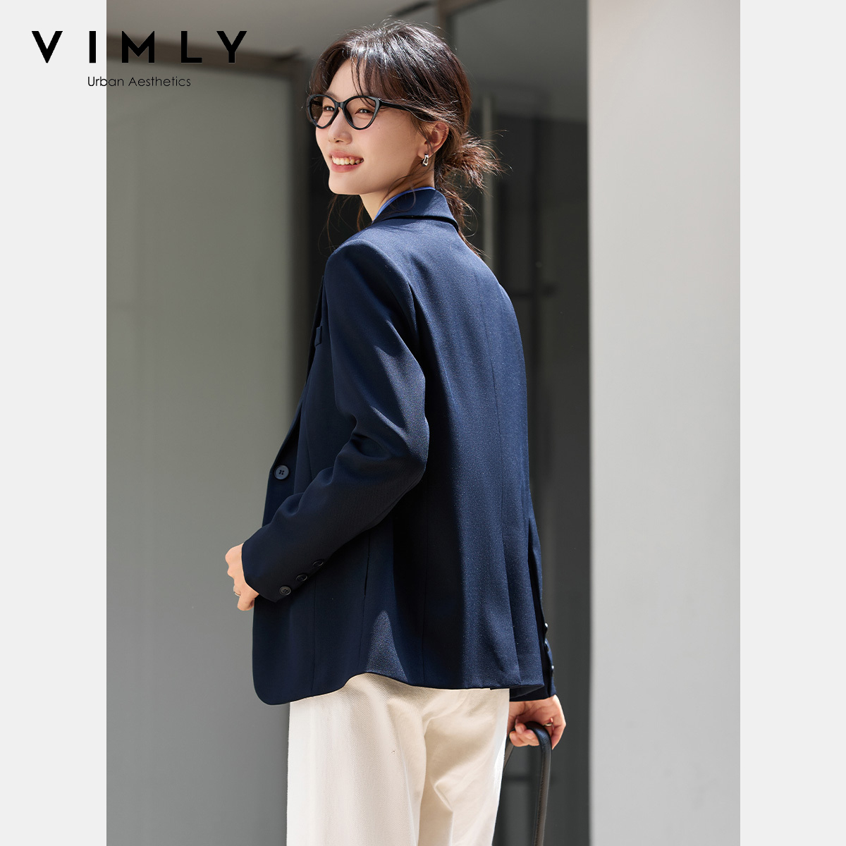 VIMLY Marineblauwe damesjassen - Blazer Women Oversized recensie en prijs