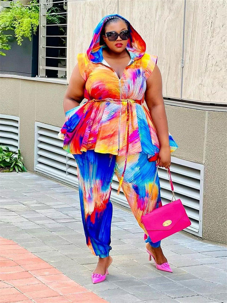 Wmstar Plus Size Vrouwen Kledi - Tie Dye Two Piece recensie en prijs