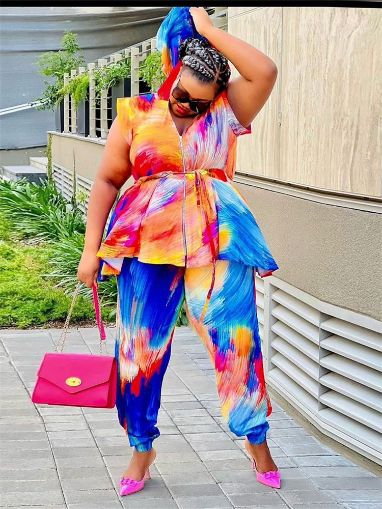 Wmstar Plus Size Vrouwen Kledi - Tie Dye Two Piece recensie en prijs