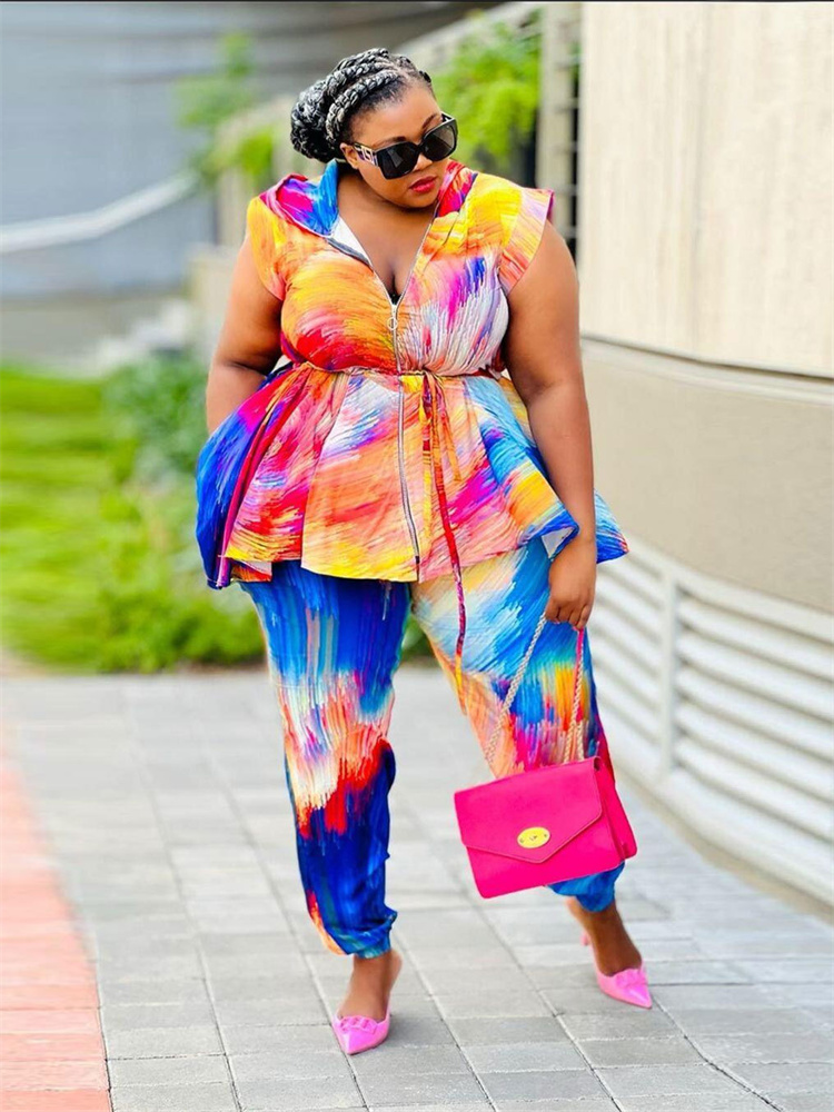 Wmstar Plus Size Vrouwen Kledi - Tie Dye Two Piece recensie en prijs