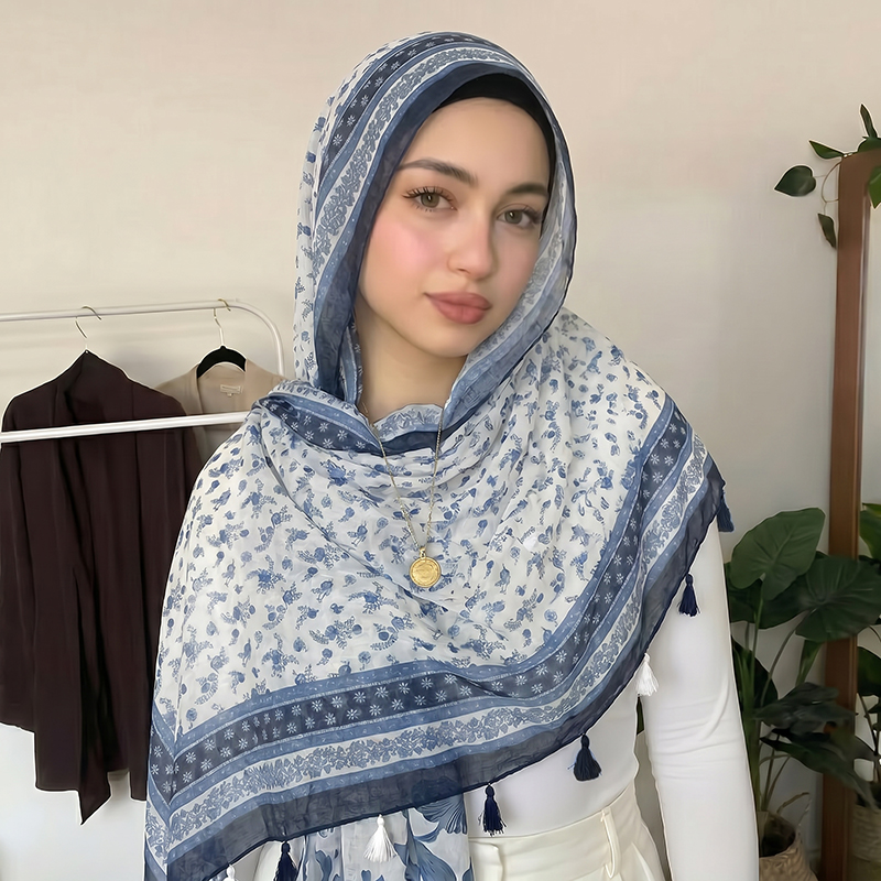 Elegante moslim hijab patchwor - Women Fashion Wear recensie en prijs
