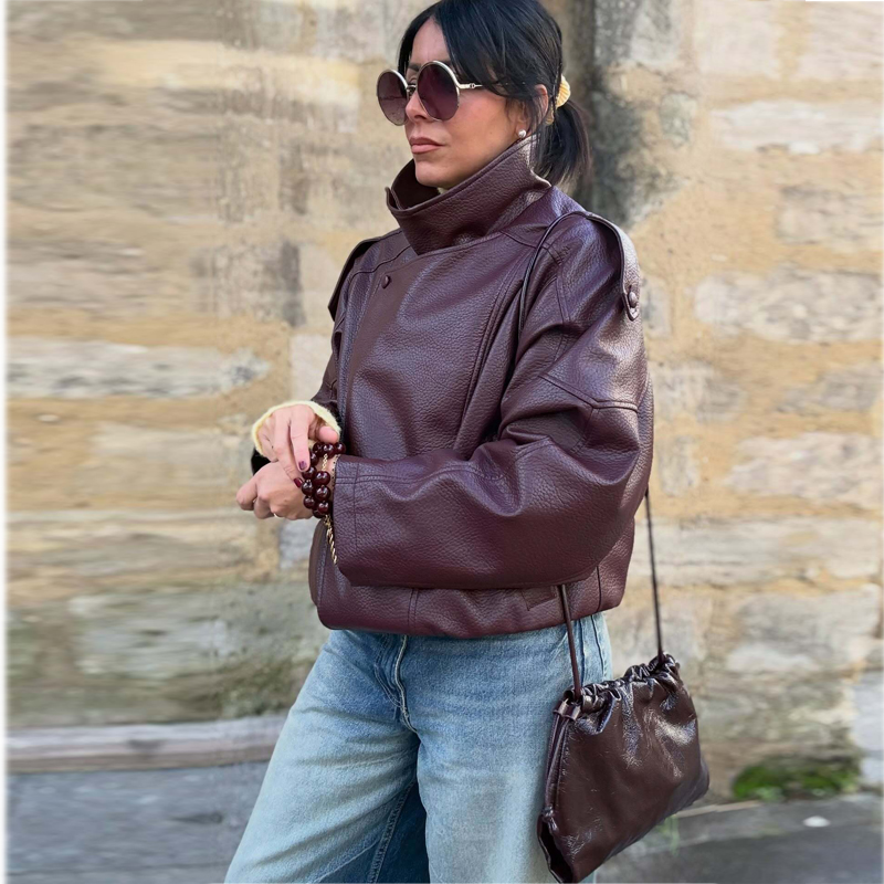 ZHIO Kunstleer Bomberjacks voo - Women'S Fashion Leather Jacket recensie en prijs