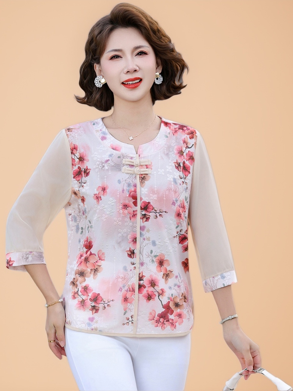 Nieuw zijden T-shirt in Chines - Women Fashion Over 60 recensie en prijs
