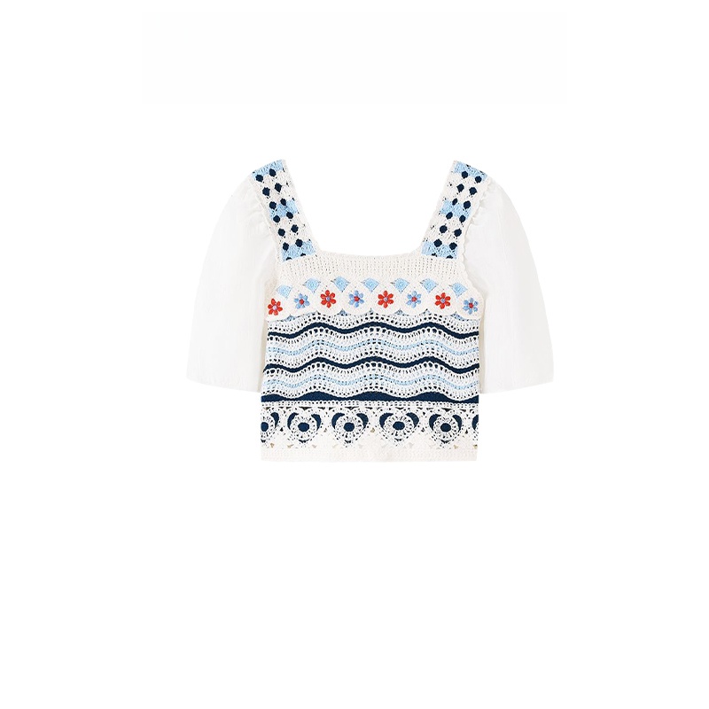Retro gebreide top met bloemen - Tie Dye Two Piece recensie en prijs