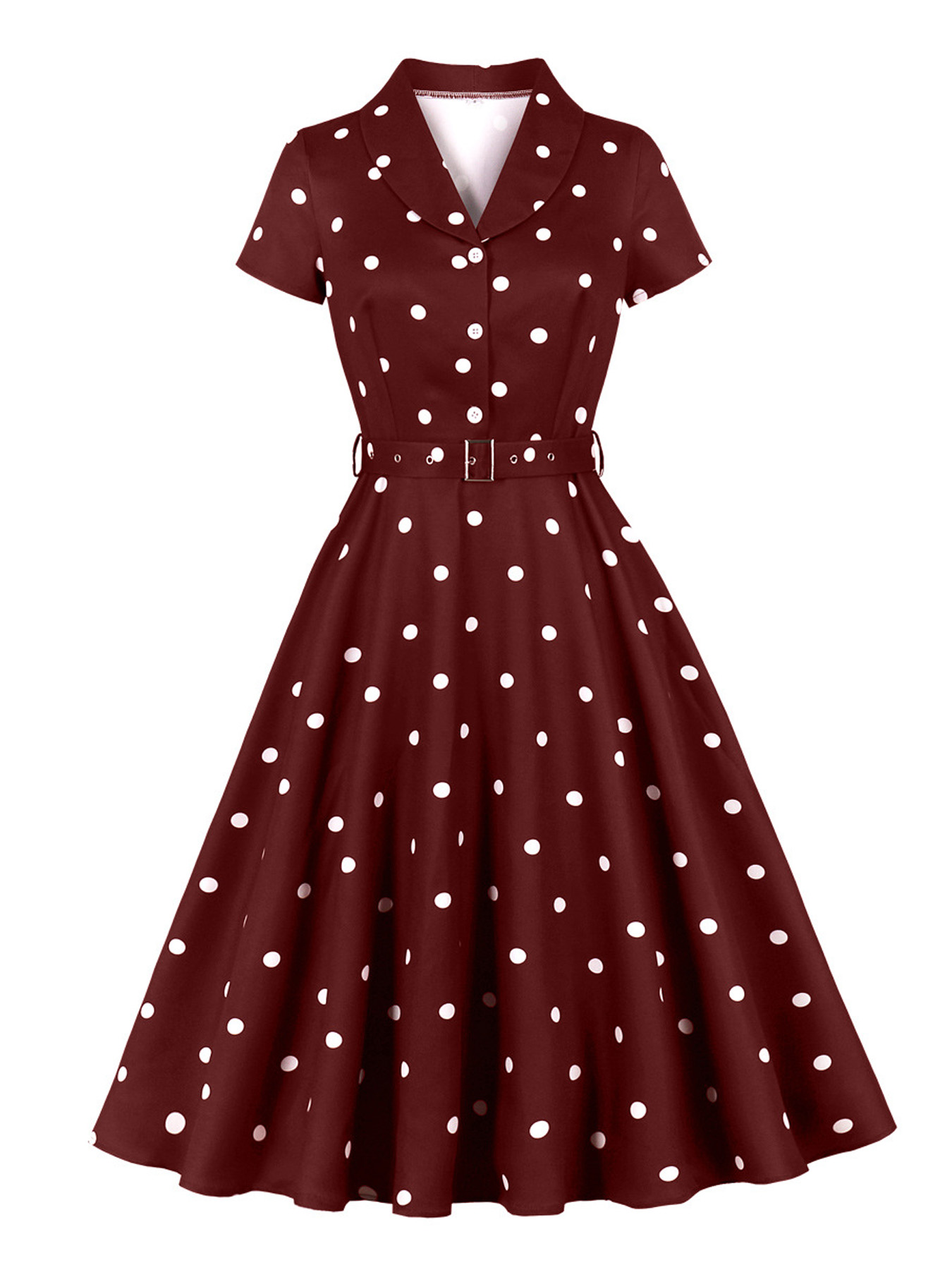 Tonval Turn-Down Kraag Polka D - Women'S Fashion Of The 50S recensie en prijs