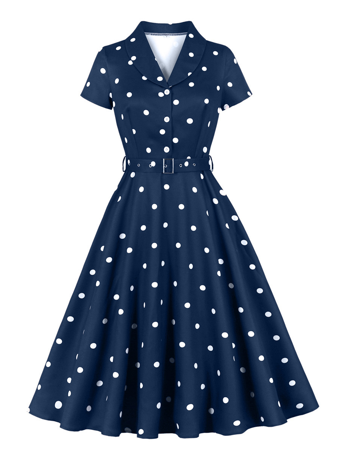 Tonval Turn-Down Kraag Polka D - Women'S Fashion Of The 50S recensie en prijs