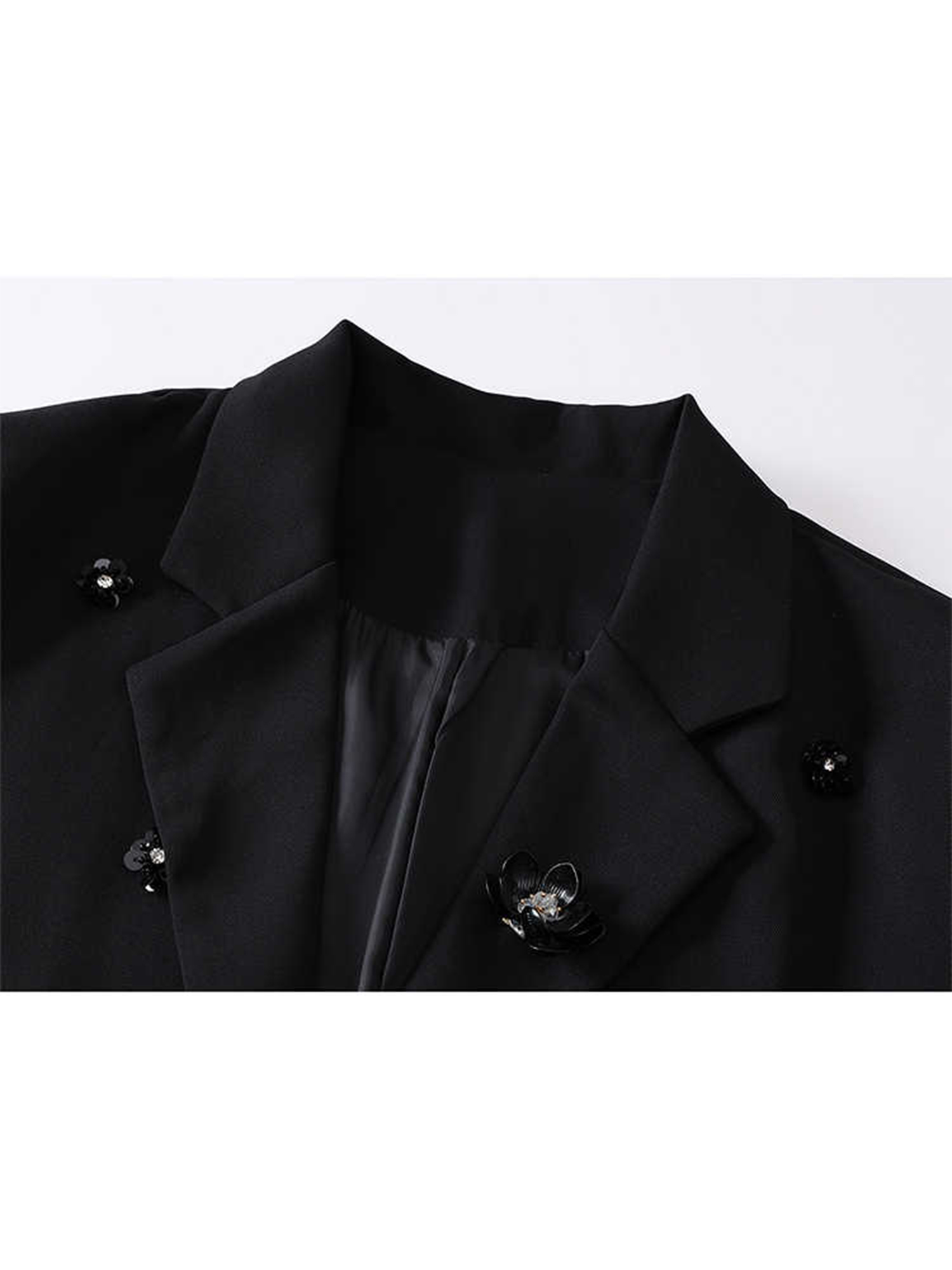 Vrouwen Zwart Gothic 3D Bloeme - Blazer Women Oversized recensie en prijs