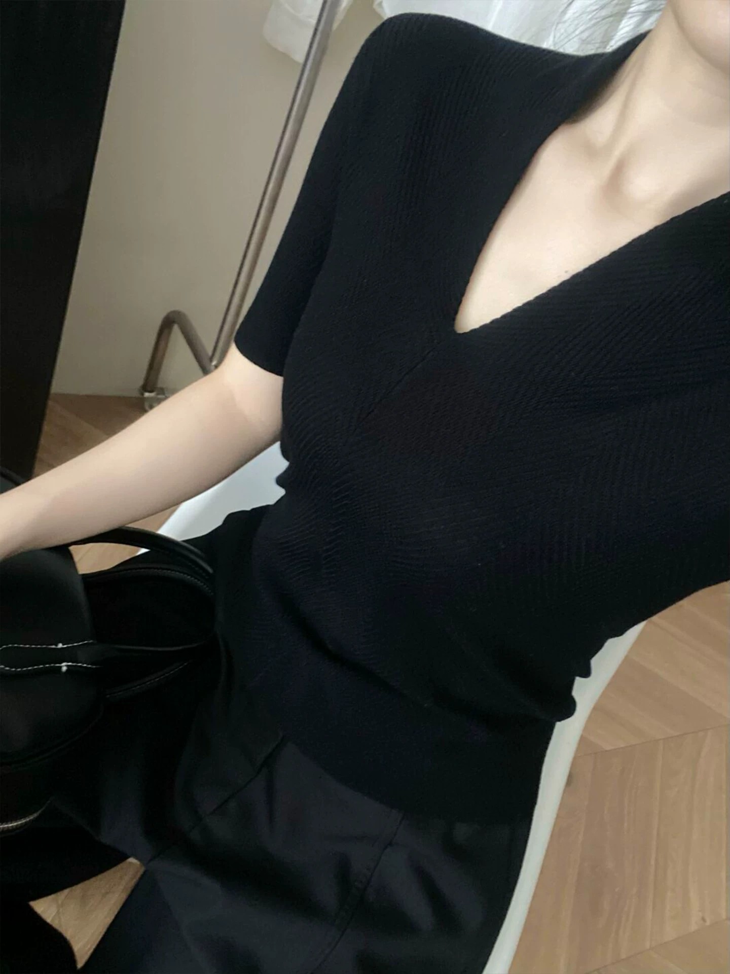 Licht luxe, hoogwaardig wit V- - Women Fashion Styles recensie en prijs