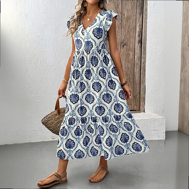 Zomerjurk met print voor dames - Maxi Dress Boho recensie en prijs