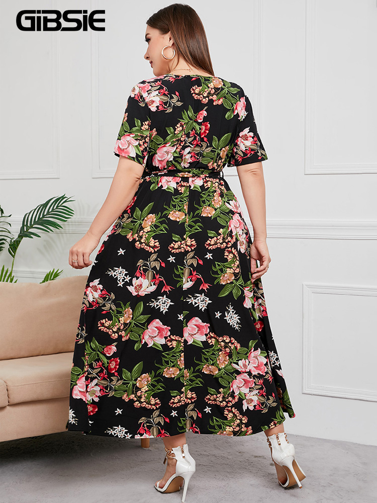 Gibsie Plus Size V-hals Bloeme - Maxi Dress Boho recensie en prijs
