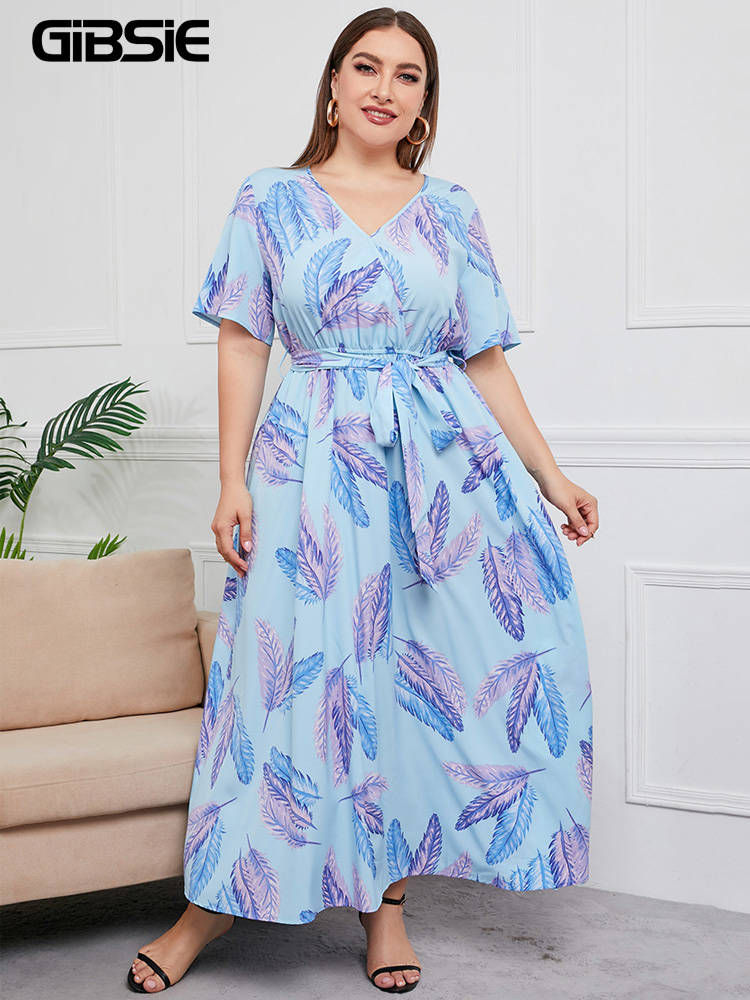 Gibsie Plus Size V-hals Bloeme - Maxi Dress Boho recensie en prijs