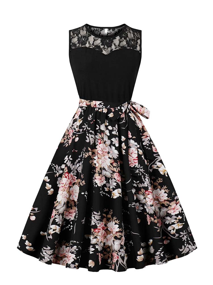 Elegante mouwloze geplooide mi - Women'S Fashion Of The 50S recensie en prijs