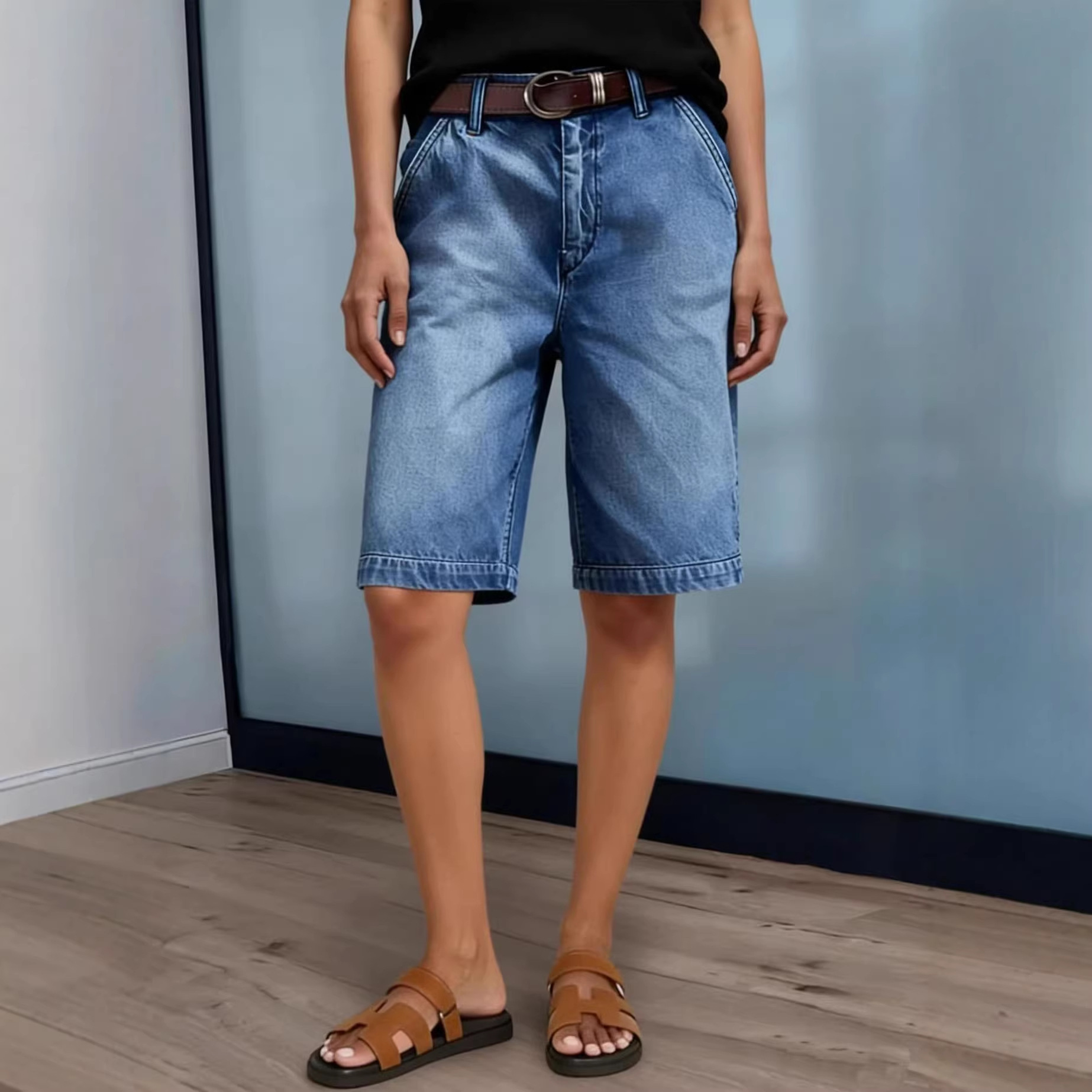 Dames knielange denim shorts,  - Women'S Fashion Trousers recensie en prijs