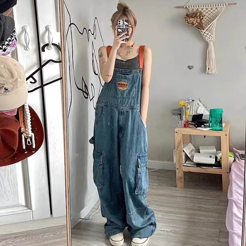 Retro denim losse dames slanke - Women'S Fashion Trousers recensie en prijs