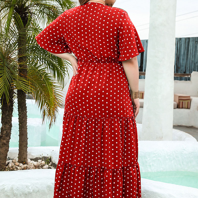 Boho Dot bedrukte V-hals dames - Maxi Dress Boho recensie en prijs
